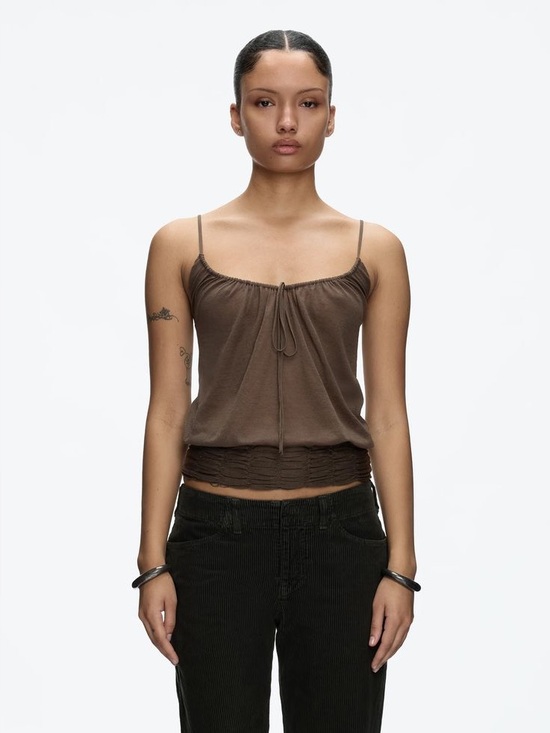 Tank Air Tops - Night Market Knit in Mud - Tank Air